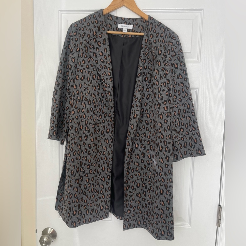 Nine West Leopard print blazer/jacket/cardigan